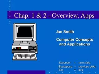 Chap. 1 &amp; 2 - Overview, Apps