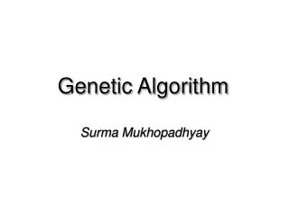 Genetic Algorithm