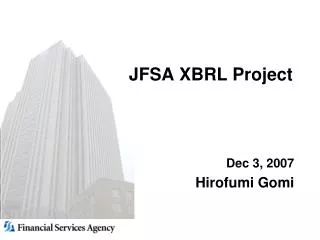 JFSA XBRL Project