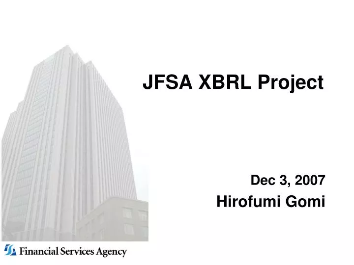 jfsa xbrl project