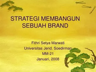 strategi membangun sebuah brand