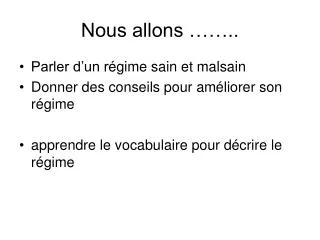 nous allons