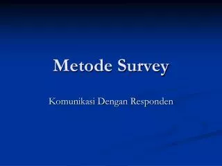 metode survey