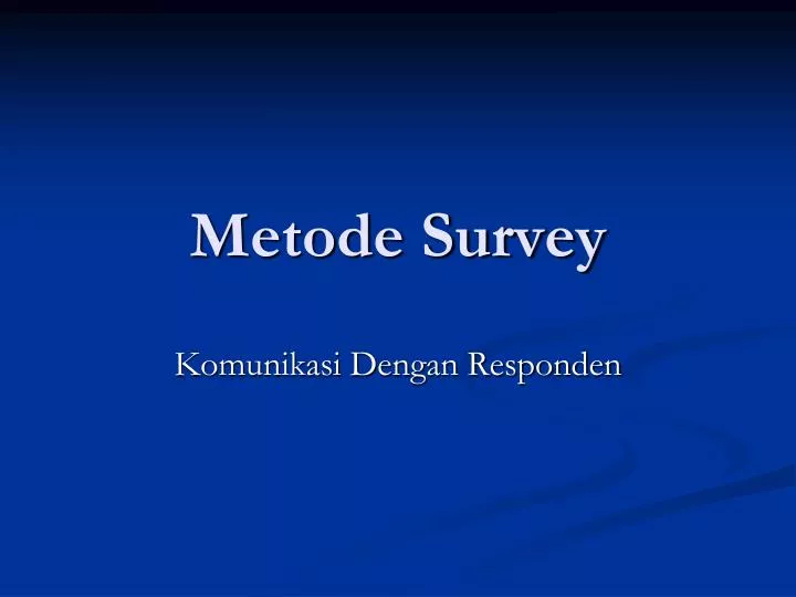 metode survey