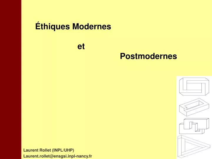 thiques modernes et postmodernes