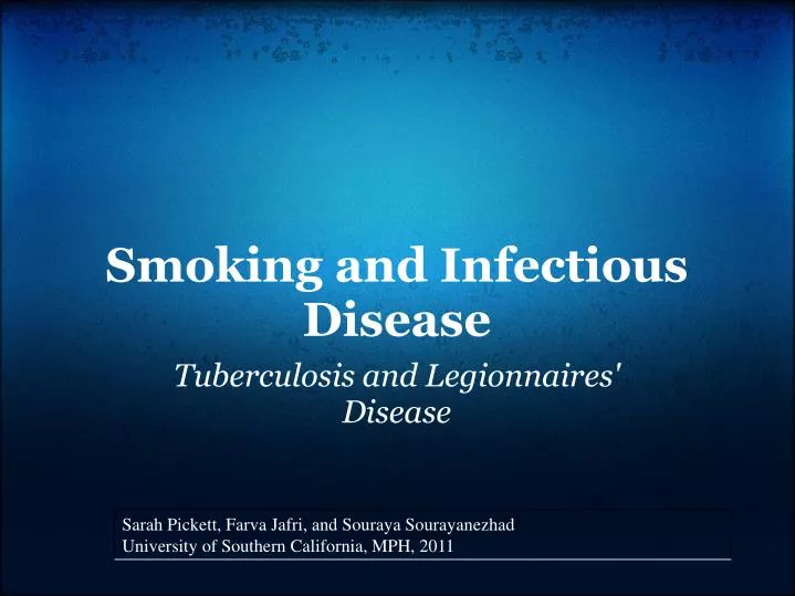smoking and infectious disease