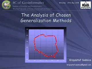 The Analysis of Chosen Generalization Methods