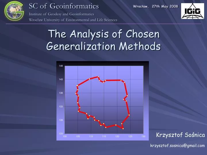 the analysis of chosen generalization methods