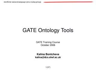GATE Ontology Tools
