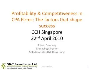 Robert Sawhney Managing Director SRC Associates Ltd, Hong Kong