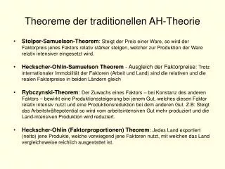 theoreme der traditionellen ah theorie