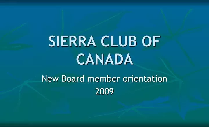 sierra club of canada