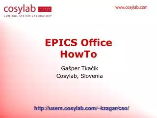 EPICS Office HowTo