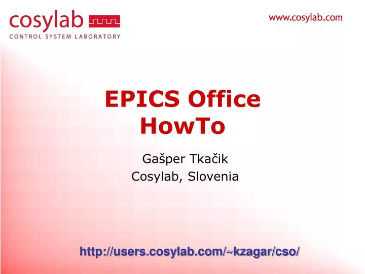 epics office howto