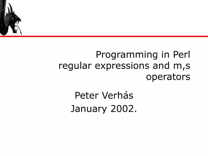 programming in perl regular expressions and m s operators