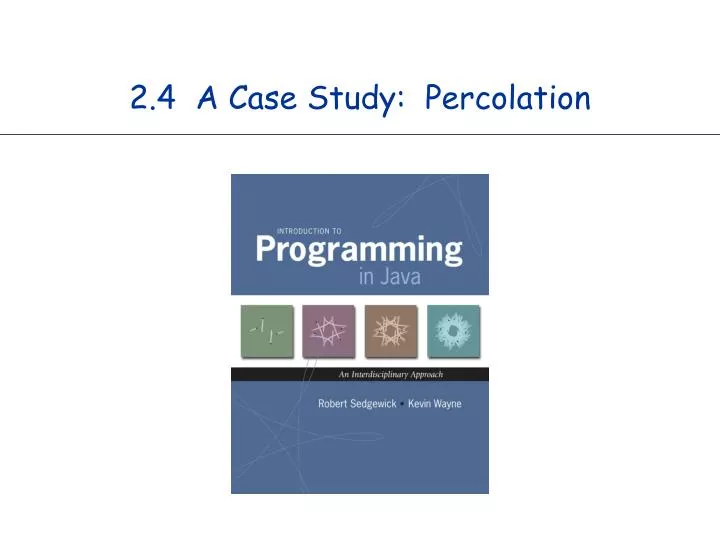 2 4 a case study percolation