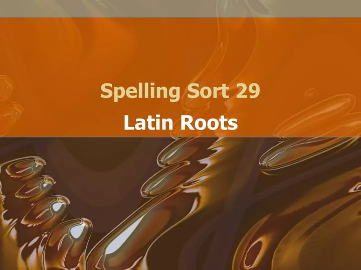 spelling sort 29