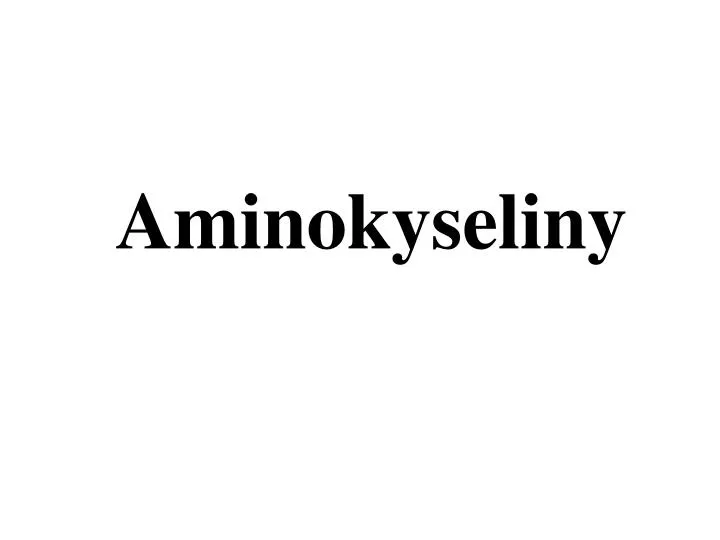 aminokyseliny