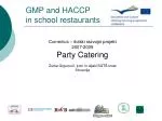 GMP and HACCP in school restaurants - slide 1