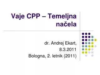 vaje cpp temeljna na ela
