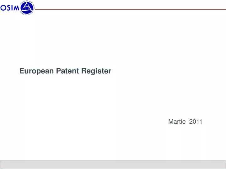 european patent register