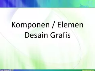 komponen elemen desain grafis