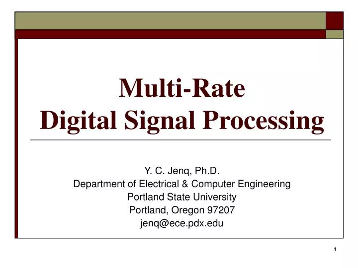 multi rate digital signal processing