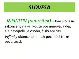 slovesa