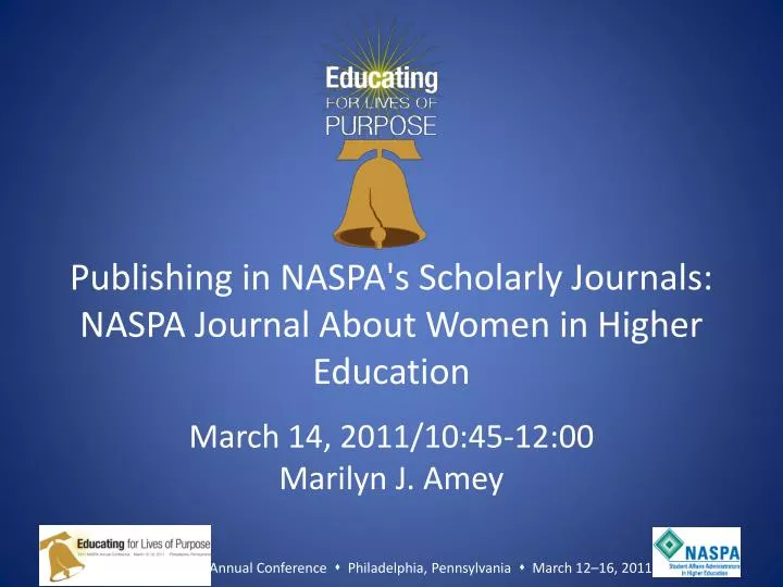 publishing in naspa s scholarly journals naspa journal about women in higher education