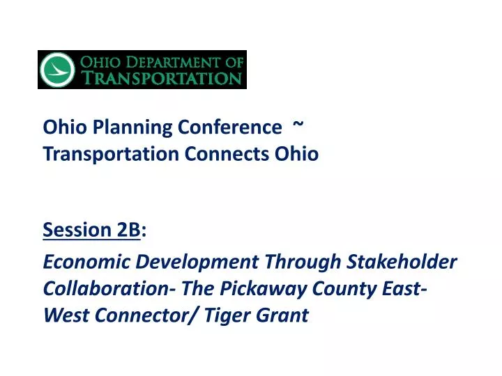 ohio planning conference transportation connects ohio