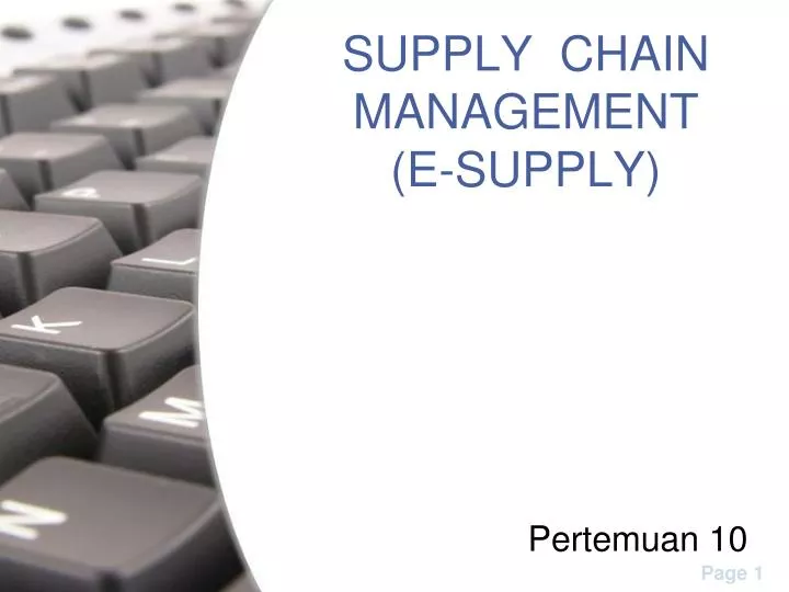 supply chain management e supply