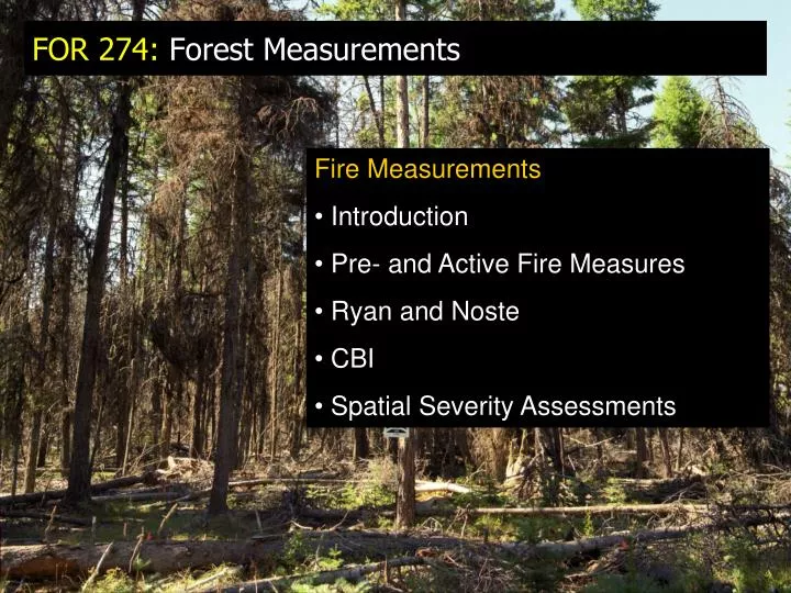 for 274 forest measurements