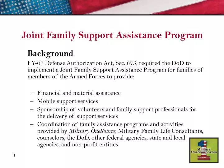 joint family support assistance program