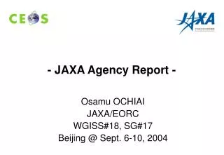 - JAXA Agency Report -