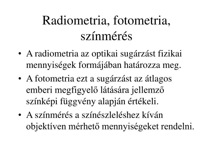 radiometria fotometria sz nm r s