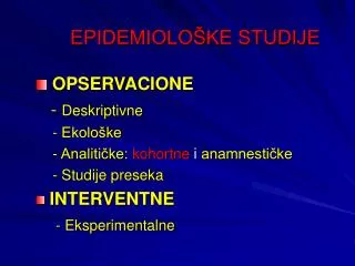 epidemiolo ke studije