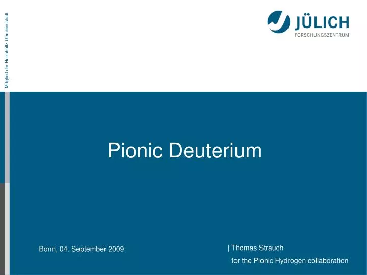 pionic deuterium