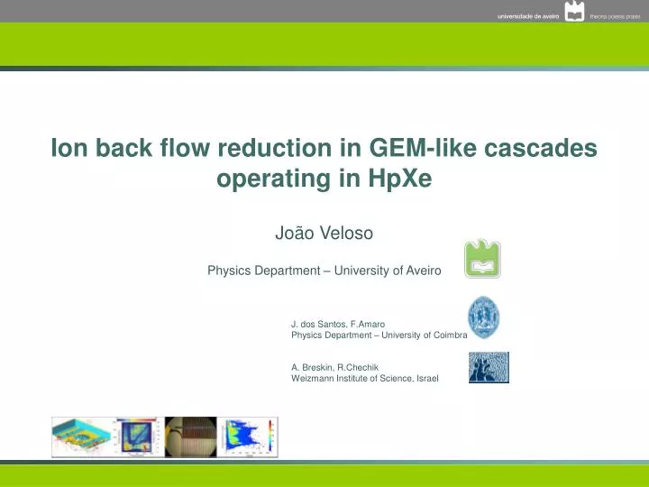 ion back flow reduction in gem like cascades operating in hpxe
