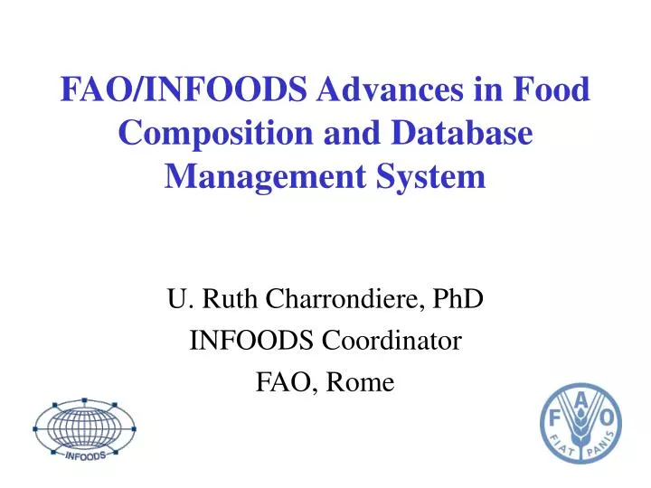 fao infoods advances in food composition and database management system