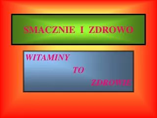 smacznie i zdrowo