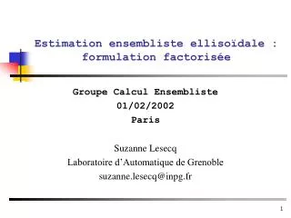 estimation ensembliste elliso dale formulation factoris e