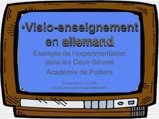 visio enseignement en allemand