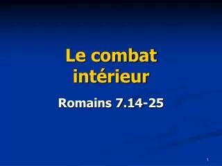 le combat int rieur