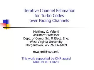 Iterative Channel Estimation for Turbo Codes over Fading Channels