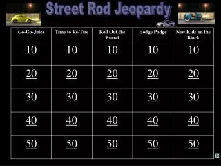 Street Rod Jeopardy