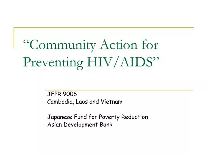 community action for preventing hiv aids