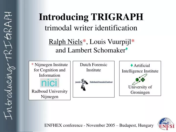 introducing trigraph trimodal writer identification