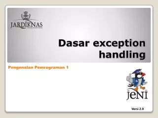 dasar exception handling