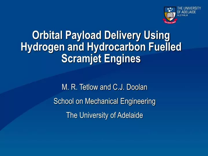 orbital payload delivery using hydrogen and hydrocarbon fuelled scramjet engines