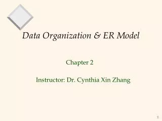 Data Organization &amp; ER Model